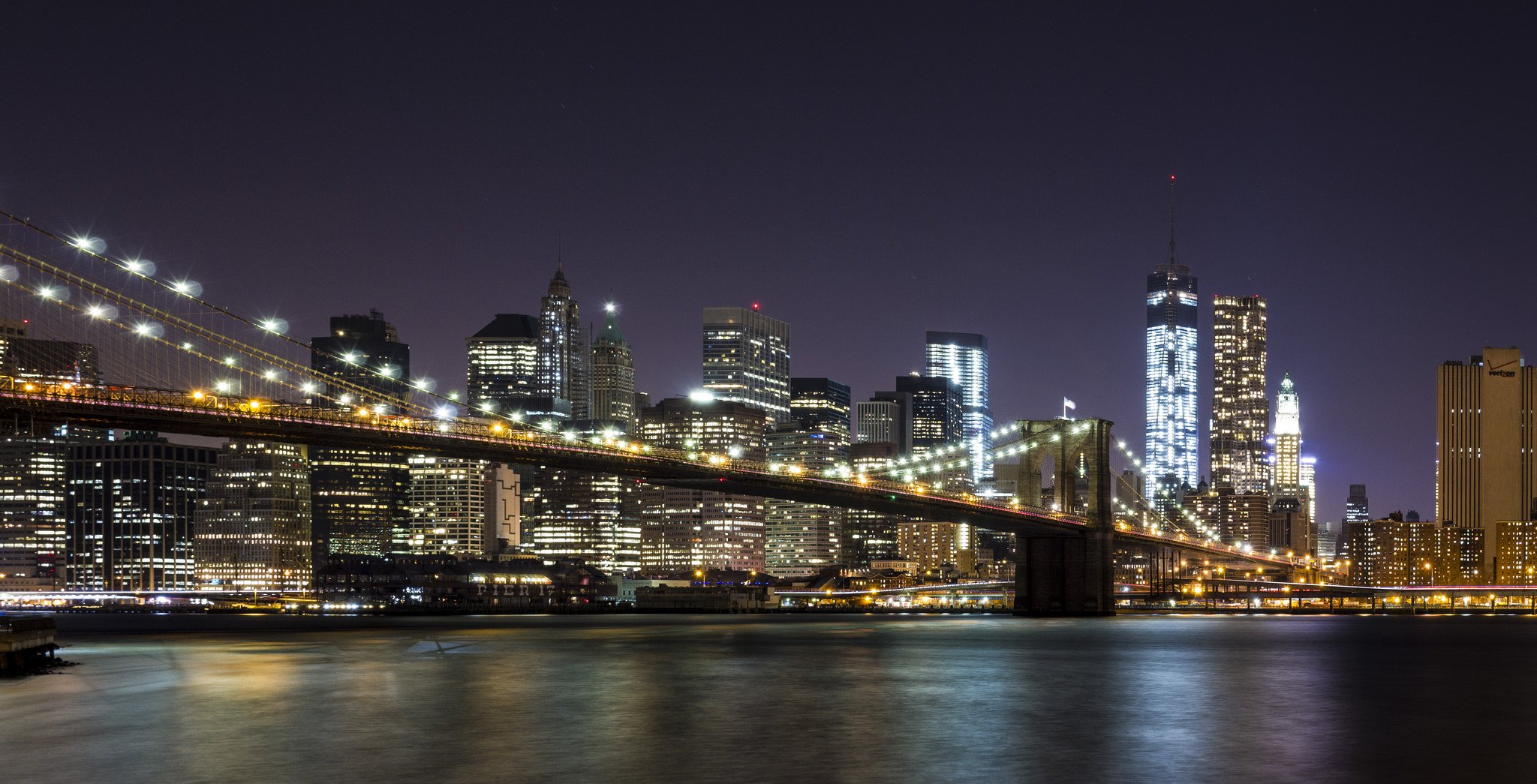 New York night skyline